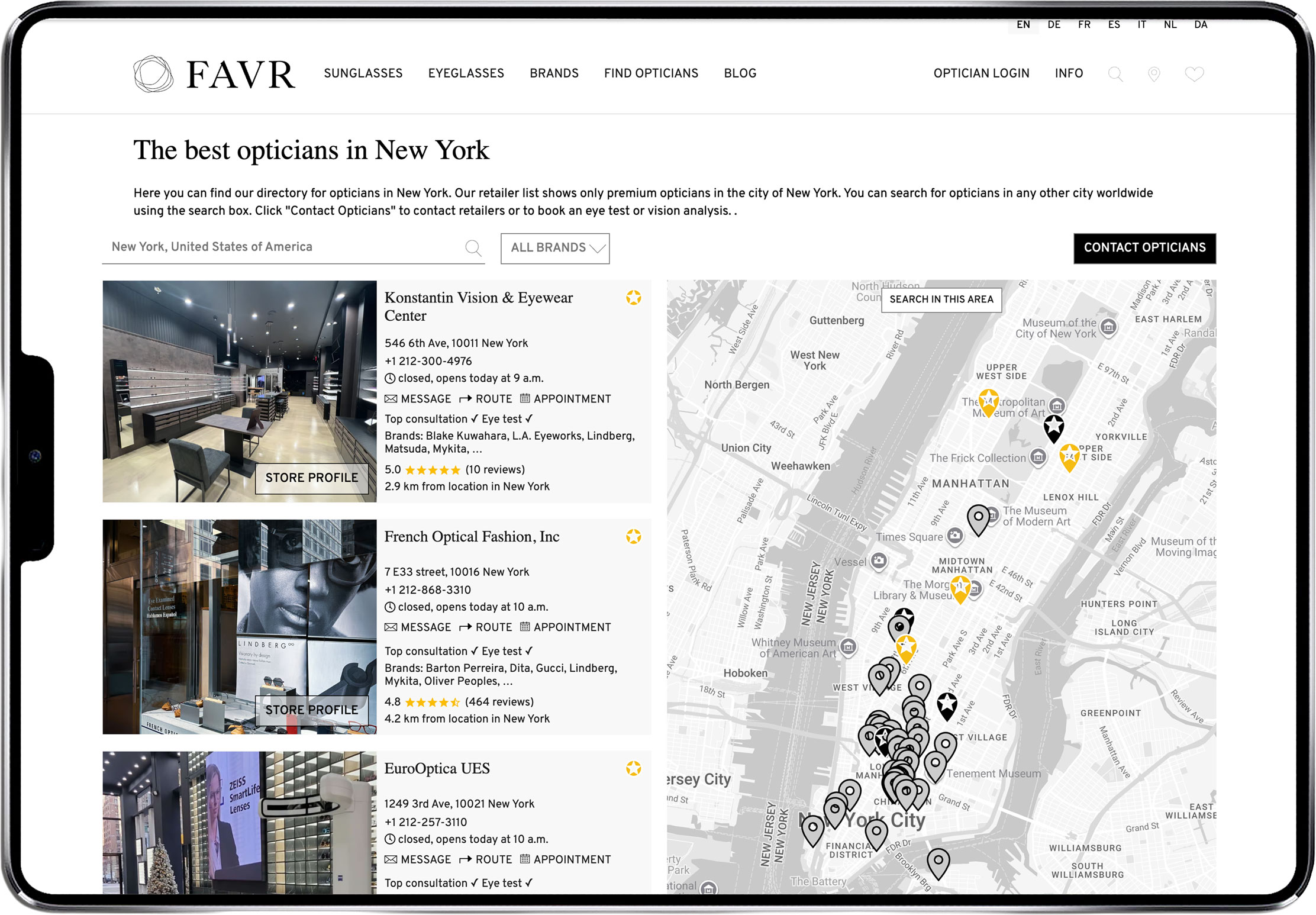 FAVR Store Finder